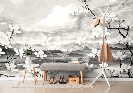 SAMOLEPÍCÍ TAPETA V NEVŠEDNÍM ČERNOBÍLÉM PROVEDENÍ - SAMOLEPÍCÍ TAPETY - TAPETY