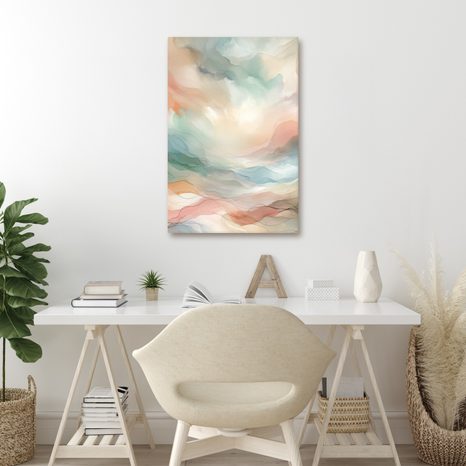 OBRAZ JEMNÉ PASTELOVÉ VLNY - ABSTRAKTNÍ OBRAZY - OBRAZY