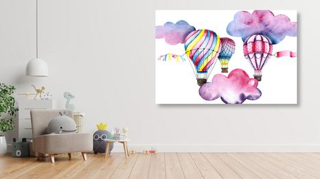 TABLOU BALONIȚE ÎN VÂNT - TABLOURI PENTRU COPII - TABLOURI