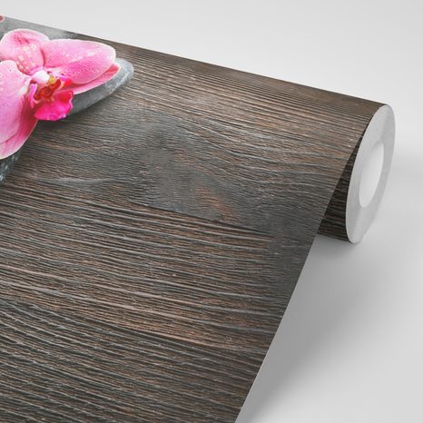 CARTA DA PARATI AUTOADESIVA – COMPOSIZIONE ZEN CON ORCHIDEA - CARTA DA PARATI AUTOADESIVE - CARTA DA PARATI