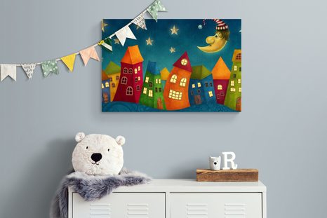 KÉP HOLD A HÁZAK FELETT - KÉPEK GYEREKEKNEK - KÉPEK