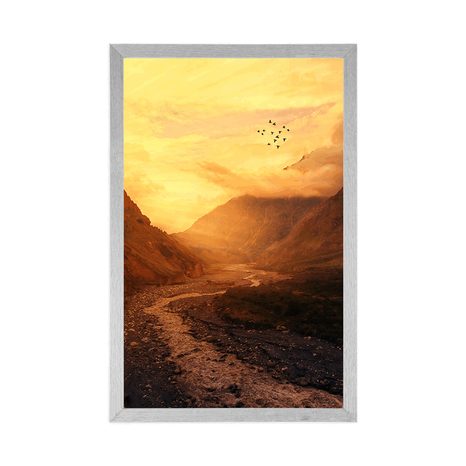 PLAKÁT ZÁPAD SLUNCE NAD HOROU - PŘÍRODA - PLAKÁTY