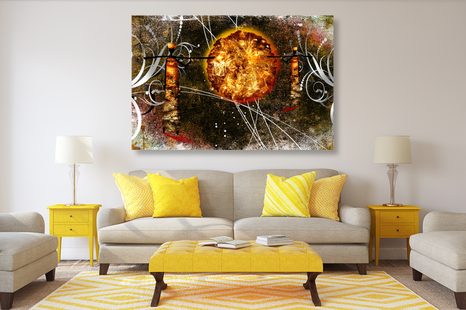 OBRAZ AFRICKÉ SLUNCE - ABSTRAKTNÍ OBRAZY - OBRAZY