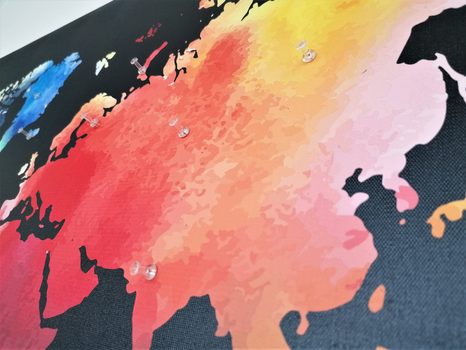 ÁTLÁTSZÓ TÉRKÉP KITŰZŐ (10 DARAB) - RAJZSZEGEK - KÉPEK