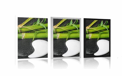 PLAKÁT KAMENY VE TVARU JIN A JANG - FENG SHUI - PLAKÁTY