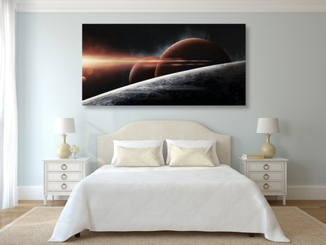 OBRAZ PLANÉTY V GALAXII - OBRAZY VESMÍRU A HVIEZD - OBRAZY