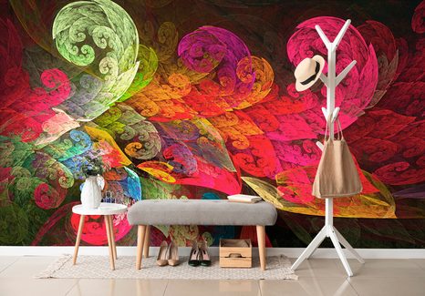 TAPETA ABSTRAKTNÍ PASTELOVÉ LISTY - ABSTRAKTNÍ TAPETY - TAPETY