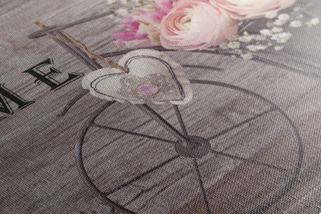 SLIKA ČUDOVITE ROŽE V VINTAGE VAZI Z NAPISOM - SLIKE Z NAPISI IN CITATI - SLIKE