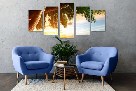 КАРТИНИ ОТ 5 ЧАСТИ – ИЗГРЕВ НА КАРИБСКИЯ ПЛАЖ - КАРТИНИ НА ПРИРОДАТА И ПЕЙЗАЖИ - КАРТИНИ