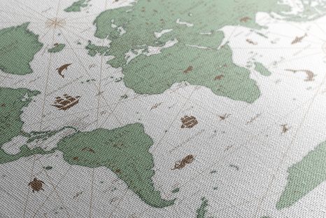 QUADRO IN SUGHERO – MAPPA IN VERSIONE VERDE - QUADRI SU SUGHERO - STAMPE E QUADRI