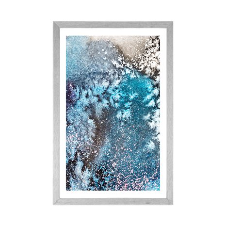 POSTER WITH MOUNT ABSTRACTION FROM WATERCOLOR COLORS - ABSTRACT AND PATTERNED - POSTERS