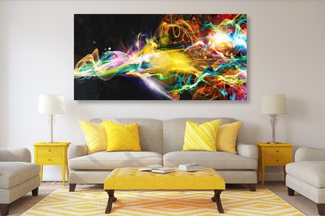 WANDBILD EXPLOSION DER FARBEN - ABSTRAKTE BILDER - BILDER