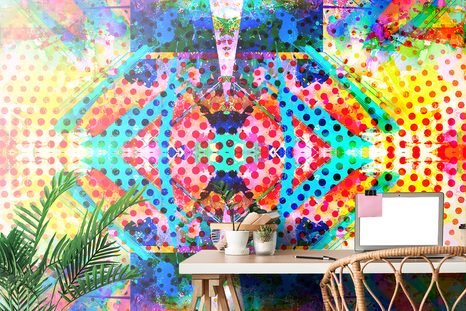 SAMOLEPÍCÍ TAPETA MODERNÍ GRAFICKÉ UMĚNÍ - SAMOLEPÍCÍ TAPETY - TAPETY