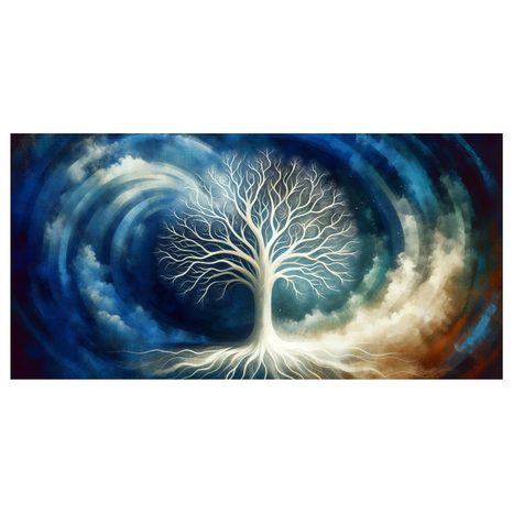 OBRAZ STROM ŽIVOTA V BOUŘLIVÉ KRAJINĚ - OBRAZY STROMY ŽIVOTA - OBRAZY