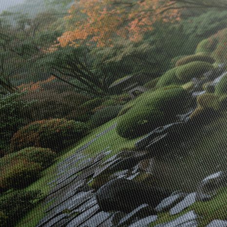 TABLEAU SUR TOILE – JARDIN JAPONAIS DANS LA BRUME - TABLEAUX FORÊT - TABLEAUX