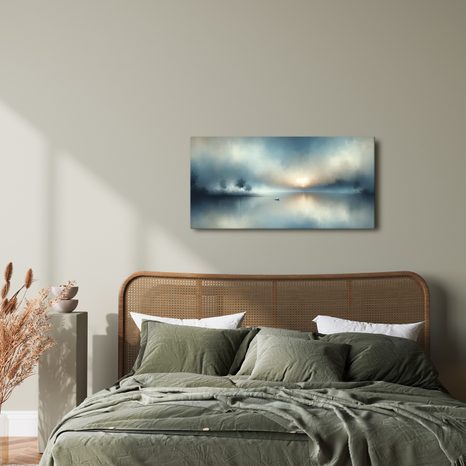 OBRAZ LOĎKA V RANNÍ MLZE - PICTURES LAKES - PICTURES