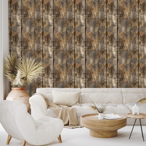 SAMOLEPÍCÍ FOTOTAPETA RUSTIKÁLNÍ DŘEVĚNÉ PRKNA - TAPETY S IMITACÍ DŘEVA - TAPETY