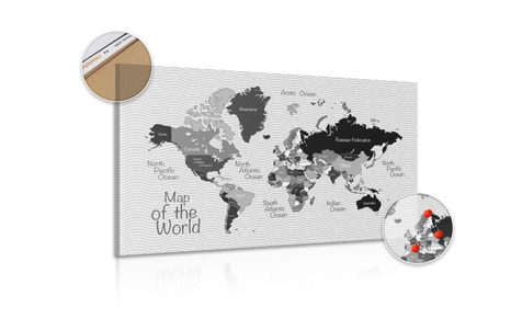 QUADRO IN SUGHERO – MAPPA BIANCO E NERO STILOSA - QUADRI SU SUGHERO - STAMPE E QUADRI