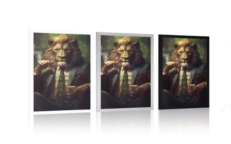 POSTER GANGSTER ANIMAL LEU - GANGSTERI ANIMALI - POSTERE