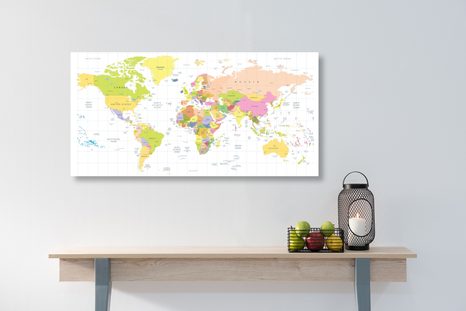 OBRAZ MAPA NA BÍLÉM POZADÍ - OBRAZY MAPY - OBRAZY