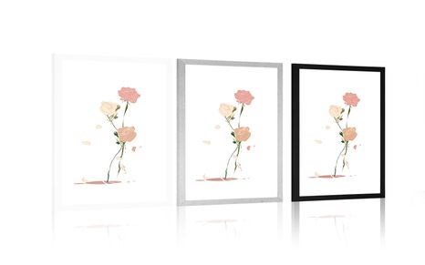 POSTER – BELLEZZA DEI FIORI CON PASSEPARTOUT - MOTIVI DALLA NOSTRA OFFICINA - POSTER