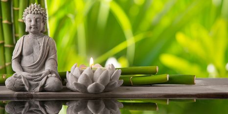 КАРТИНА НА ПЛАТНО – ХАРМОНИЧЕН БУДА - ФЪН ШУЙ КАРТИНИ - КАРТИНИ