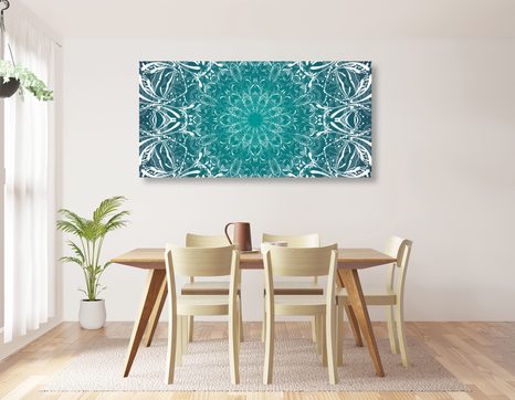 OBRAZ MODROBÍLÁ ROZETA - OBRAZY FENG SHUI - OBRAZY