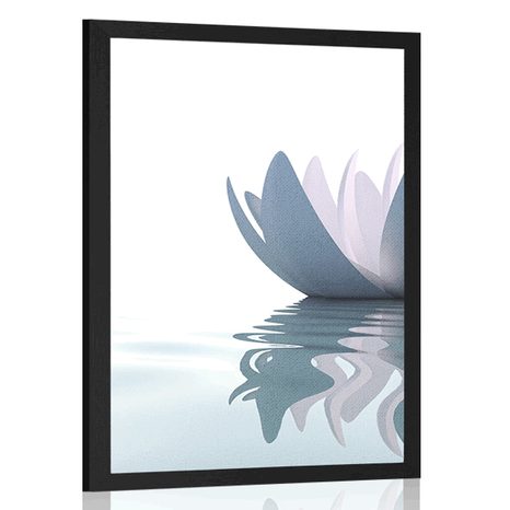 POSTER LOTUS FLOWER IN THE RIVER - FLOWERS - POSTERS