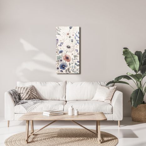 WANDBILD ZARTE BLUMEN - WANDBILDER FELDER UND WIESEN - BILDER