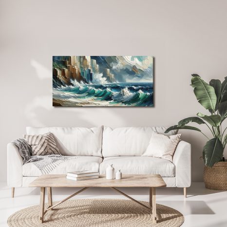 WANDBILD WILDE WELLEN - BILDER MEER UND STRAND - BILDER