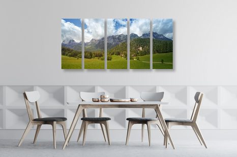 5-DÍLNÝ OBRAZ MALEBNÉ RAKOUSKO - OBRAZY PŘÍRODY A KRAJINY - OBRAZY