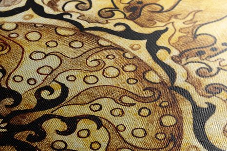 КАРТИНА НА ПЛАТНО – МАНДАЛА С ВИНТИДЖ НОТКА - ФЪН ШУЙ КАРТИНИ - КАРТИНИ