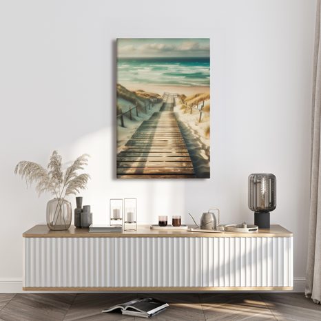 OBRAZ CESTA PŘES DUNY K MOŘI - OBRAZY MOŘE A PLÁŽ - OBRAZY