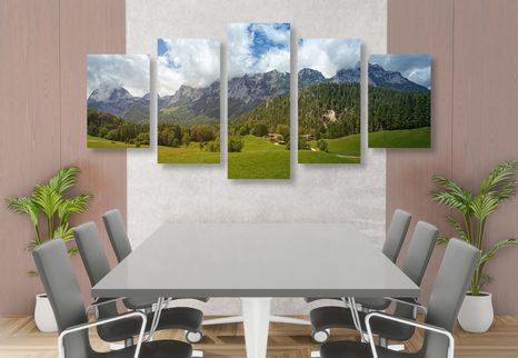 5-DÍLNÝ OBRAZ MALEBNÉ RAKOUSKO - OBRAZY PŘÍRODY A KRAJINY - OBRAZY