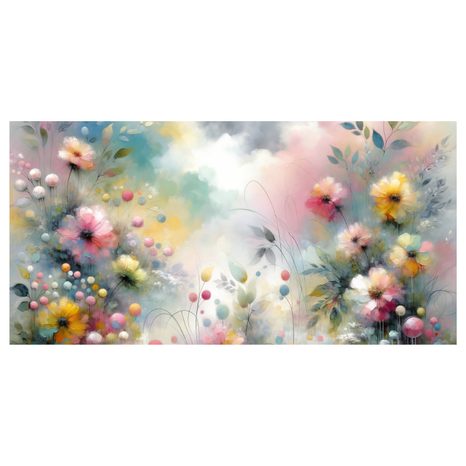 OBRAZ ROMANTICKÉ PASTELOVÉ KVĚTY - OBRAZY POLE A LOUKY - OBRAZY
