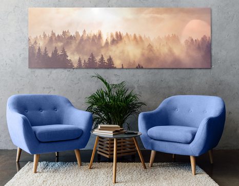 TABLOU CEAȚĂ DEASUPRA PĂDURII - TABLOU NATURĂ ȘI PEISAJE NATURALE - TABLOURI