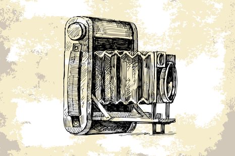 SELBSTKLEBENDE TAPETE RETRO-KAMERA - SELBSTKLEBENDE TAPETEN - TAPETEN