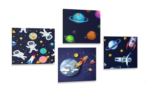 CANVAS PRINT SET MYSTERIOUS UNIVERSE - SET OF PICTURES - PICTURES