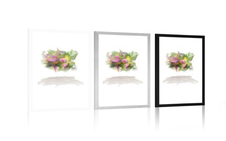 PLAKÁT S PASPARTOU NEOBVYKLÁ ABSTRAKCE BAREV - MOTIVY Z NAŠÍ DÍLNY - PLAKÁTY