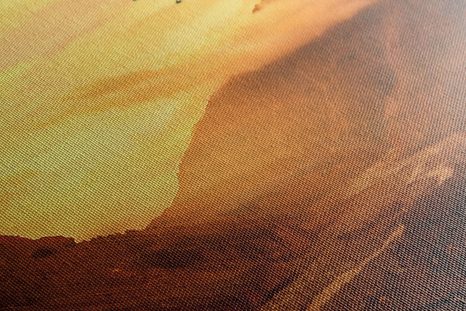 SLIKA SONČNI ZAHOD NAD GORO - SLIKE NARAVE IN POKRAJINE - SLIKE