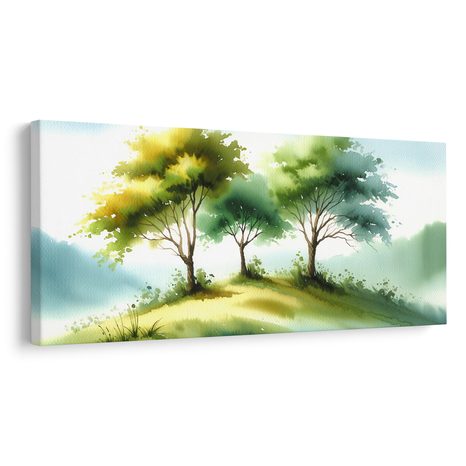 OBRAZ ZELENÁ KRAJINA SE STROMY - OBRAZY STROMY ŽIVOTA - OBRAZY