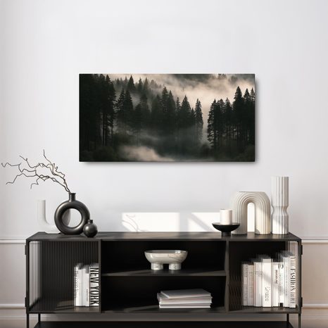 OBRAZ RANNÍ OPAR NAD LESEM - PICTURES FOREST - PICTURES
