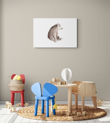 OBRAZ MEDVÍDEK V JEMNÝCH BARVÁCH - DĚTSKÉ OBRAZY - OBRAZY