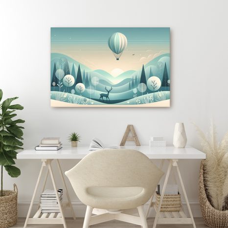 OBRAZ JELEN POD BALÓNEM - OBRAZY JELENI - OBRAZY