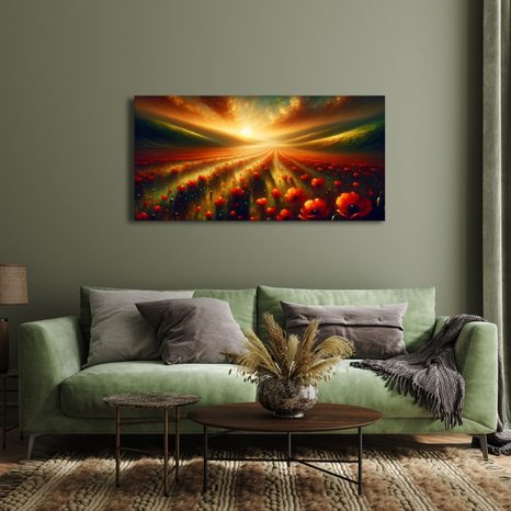 OBRAZ MÁKY NA OBZORU - OBRAZY POLE A LOUKY - OBRAZY