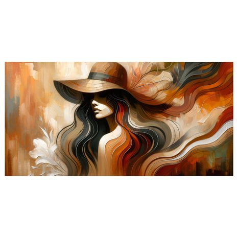 CANVAS SCHILDERIJ ELEGANTE VROUW - SCHILDERIJEN - MEGA UITVERKOOP TOT 70% 🔥