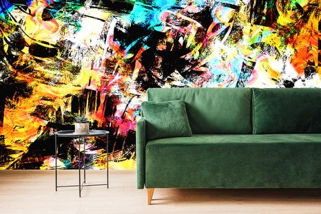 SAMOLEPÍCÍ TAPETA JEDINEČNÉ GRAFFITI UMĚNÍ - SAMOLEPÍCÍ TAPETY - TAPETY