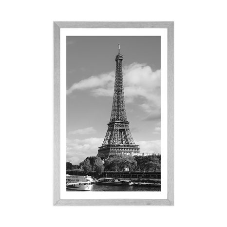 POSTER – PANORAMA MERAVIGLIOSO DI PARIGI IN BIANCO E NERO - NERO E BIANCO - POSTER
