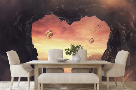 CARTA DA PARATI – VISTA DALLA CAVERNA - CARTA DA PARATI - 🔥 SVENDITA TOTALE