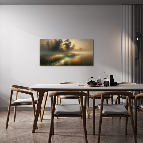 OBRAZ PODZIMNÍ MLHA - OBRAZY POLE A LOUKY - OBRAZY